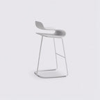 Industrial Plastic Steel Frame Low Back Armless Bar Stool