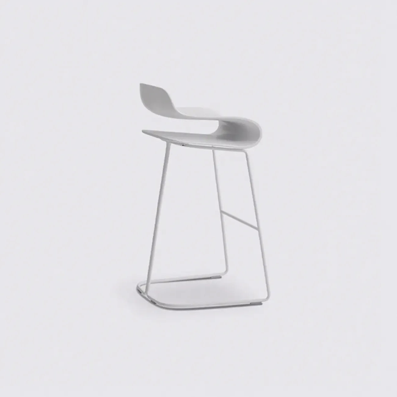 Industrial Plastic Steel Frame Low Back Armless Bar Stool