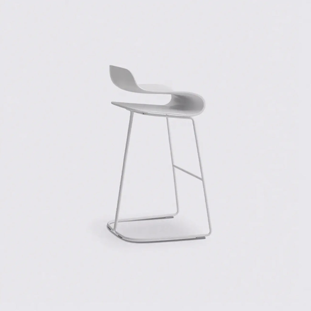 Industrial Plastic Steel Frame Low Back Armless Bar Stool