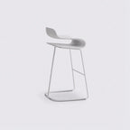Industrial Plastic Steel Frame Low Back Armless Bar Stool