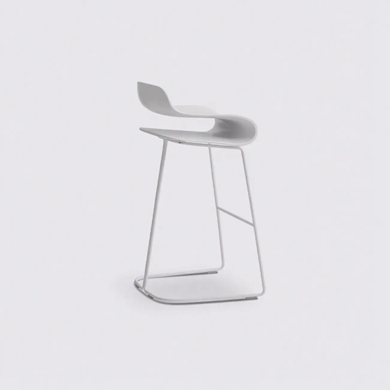 Industrial Plastic Steel Frame Low Back Armless Bar Stool