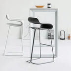 Industrial Plastic Steel Frame Low Back Armless Bar Stool