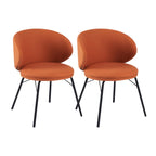 Modern Leathaire Upholstered Metal Leg Dining Chair