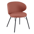 Modern Leathaire Upholstered Metal Leg Dining Chair