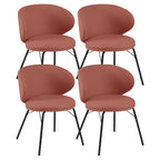 Modern Leathaire Upholstered Metal Leg Dining Chair