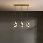 3-Light Modern Crystal Island Pendant Light for Kitchen