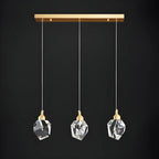 3-Light Modern Crystal Island Pendant Light for Kitchen