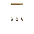3-Light Modern Crystal Island Pendant Light for Kitchen