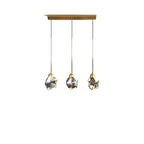 3-Light Modern Crystal Island Pendant Light for Kitchen