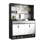 Modern Grey Shoe Storage Cabinet Rectangular Adjustable Shelves