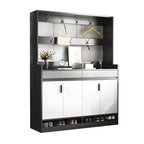 Modern Grey Shoe Storage Cabinet Rectangular Adjustable Shelves
