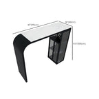Modern White Stone Top Metal Bar Table with Storage