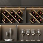 Tabletop Gold Metal Stackable Wine Bottle Rack