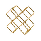 Tabletop Gold Metal Stackable Wine Bottle Rack