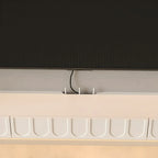65 Long White Floating Wood U-Pattern TV Stand with Cabinet