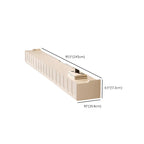 65 Long White Floating Wood U-Pattern TV Stand with Cabinet