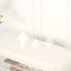 Elegant Oval Metal Cushioned Shoe Rack Bench