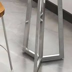 Stylish Sliver Base Wooden Bar Height Table for Pub