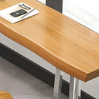 Stylish Sliver Base Wooden Bar Height Table for Pub