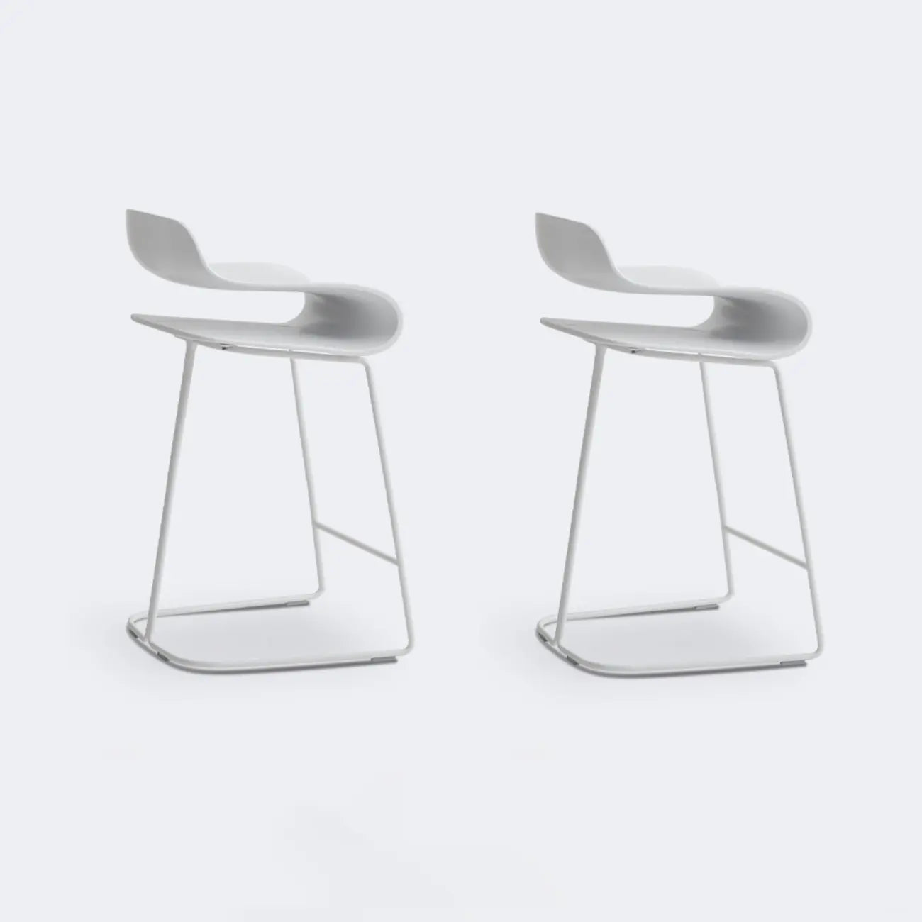Industrial Plastic Steel Frame Low Back Armless Bar Stool