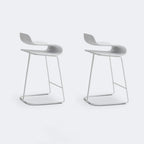 Industrial Plastic Steel Frame Low Back Armless Bar Stool