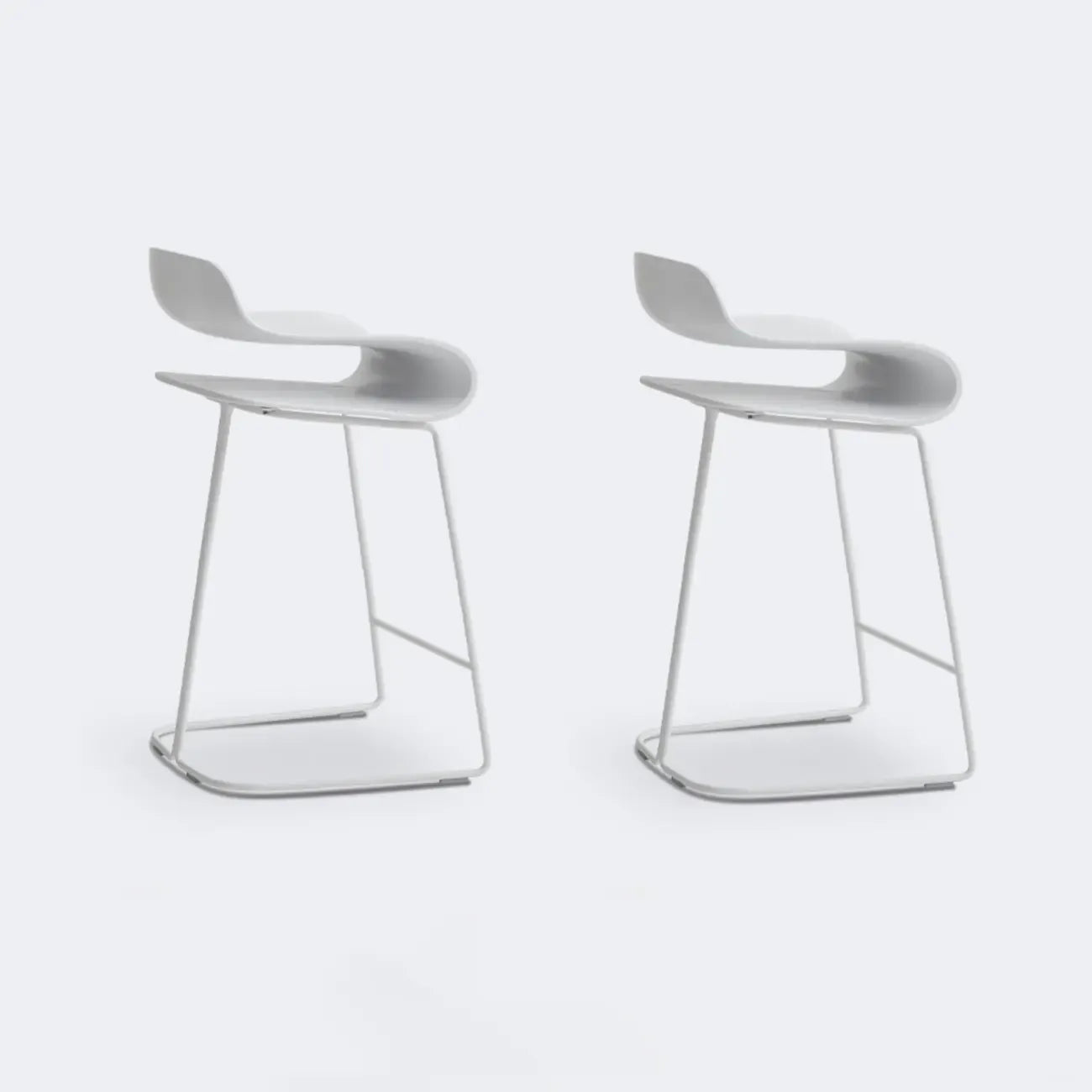 Industrial Plastic Steel Frame Low Back Armless Bar Stool