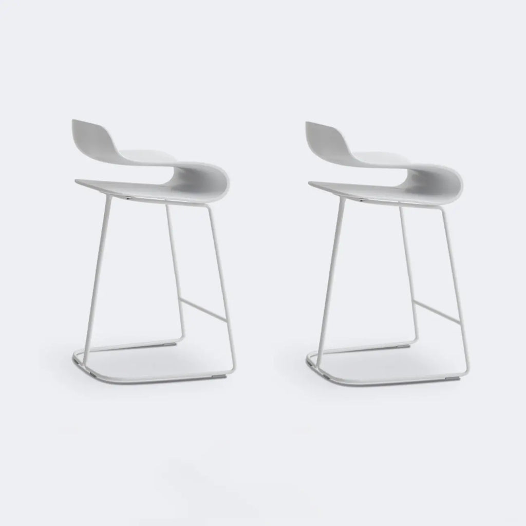 Industrial Plastic Steel Frame Low Back Armless Bar Stool