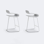 Industrial Plastic Steel Frame Low Back Armless Bar Stool
