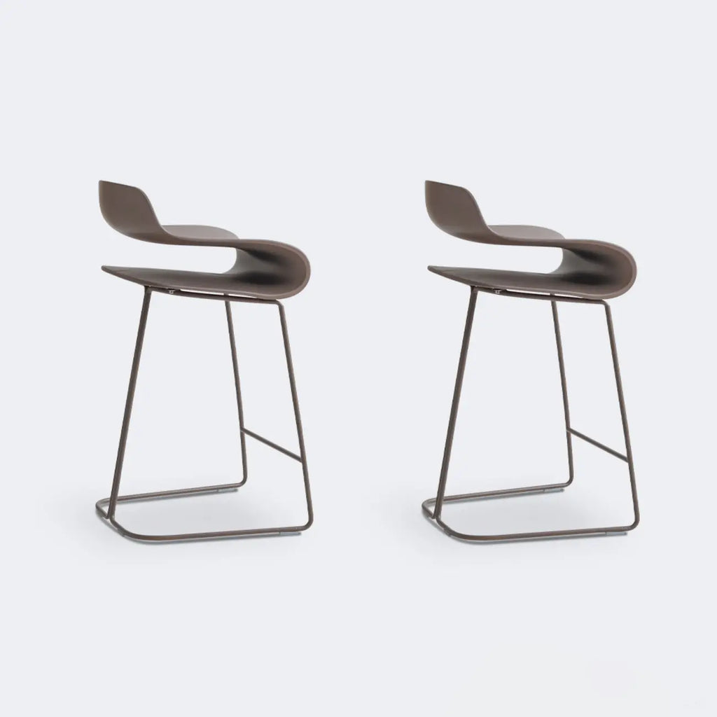 Industrial Plastic Steel Frame Low Back Armless Bar Stool