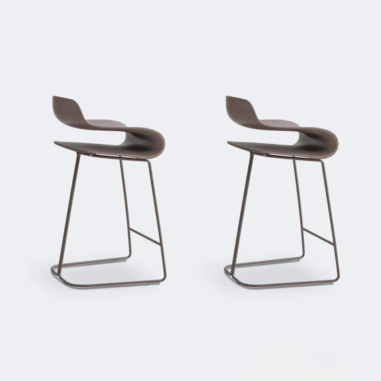 Industrial Plastic Steel Frame Low Back Armless Bar Stool