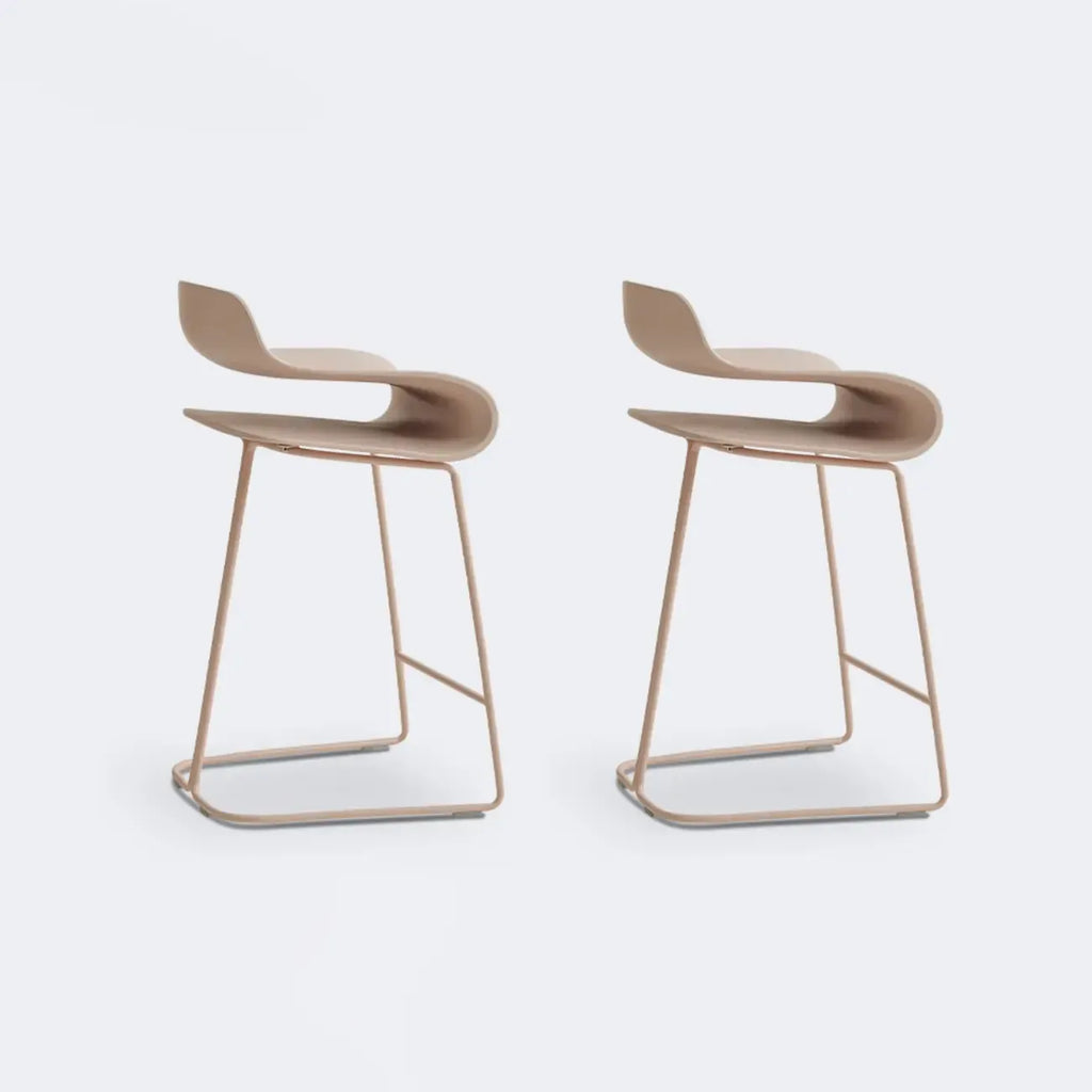 Industrial Plastic Steel Frame Low Back Armless Bar Stool