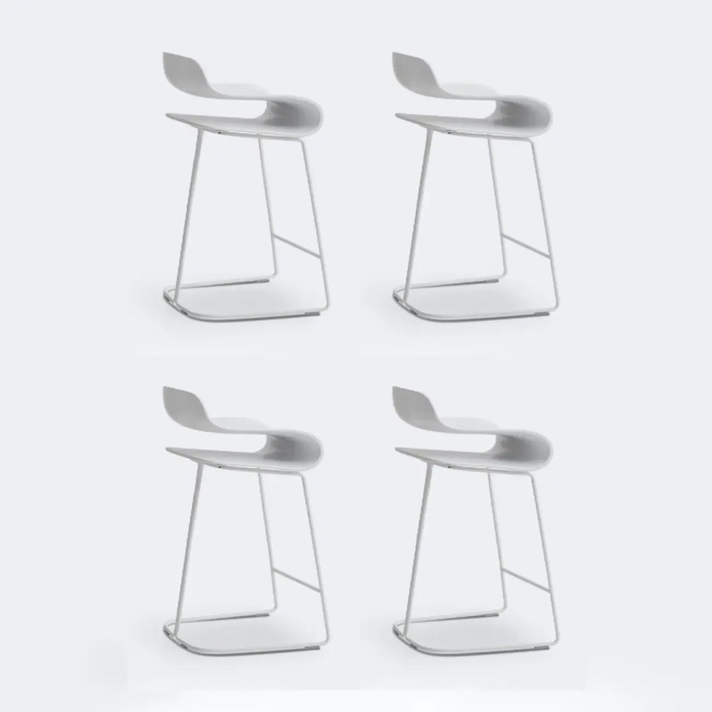 Industrial Plastic Steel Frame Low Back Armless Bar Stool