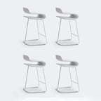 Industrial Plastic Steel Frame Low Back Armless Bar Stool