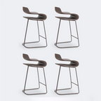 Industrial Plastic Steel Frame Low Back Armless Bar Stool