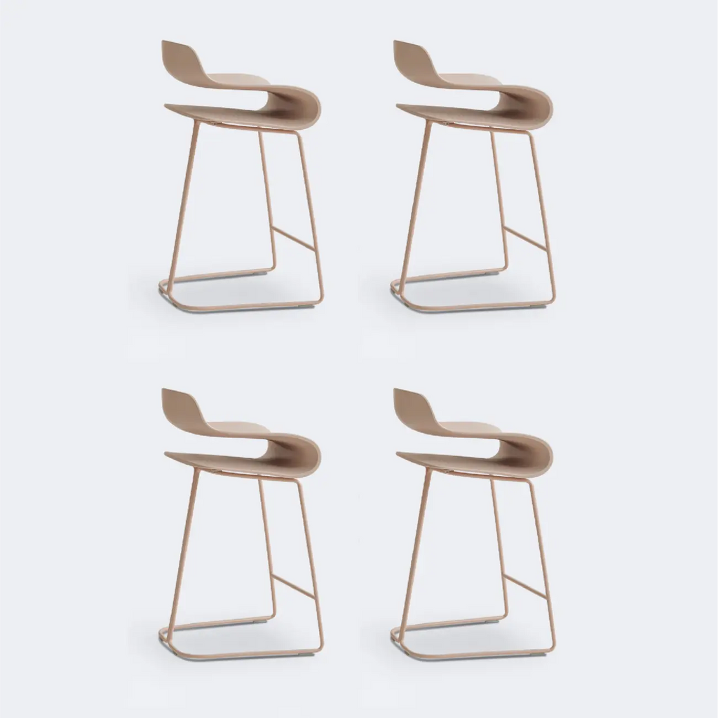 Industrial Plastic Steel Frame Low Back Armless Bar Stool