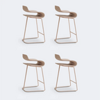 Industrial Plastic Steel Frame Low Back Armless Bar Stool