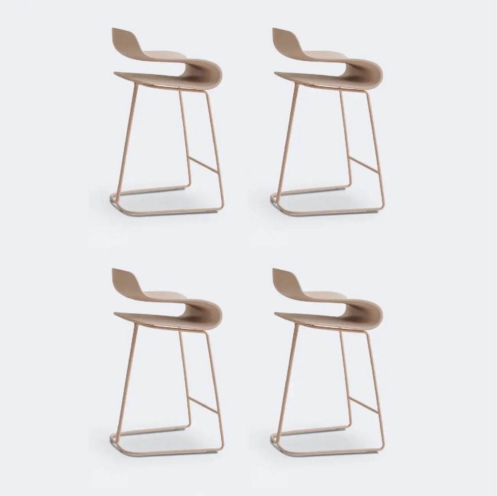 Industrial Plastic Steel Frame Low Back Armless Bar Stool