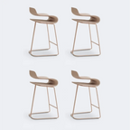 Industrial Plastic Steel Frame Low Back Armless Bar Stool