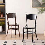 Mid-Century Modern Round Wood Dining Chair