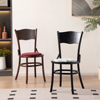 Mid-Century Modern Round Wood Dining Chair