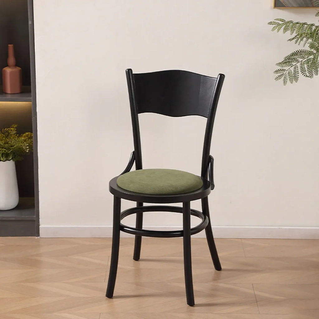 Mid-Century Modern Round Wood Dining Chair