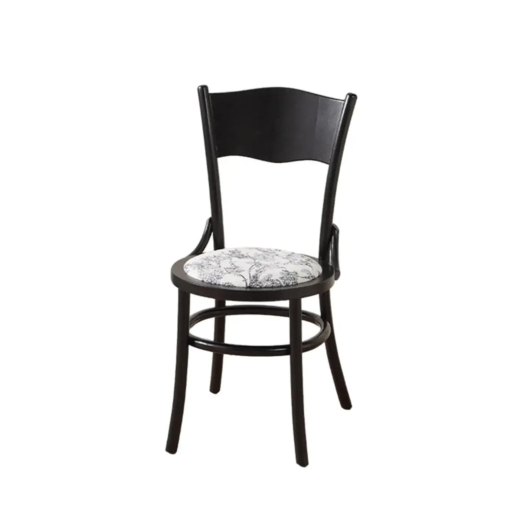 Mid-Century Modern Round Wood Dining Chair