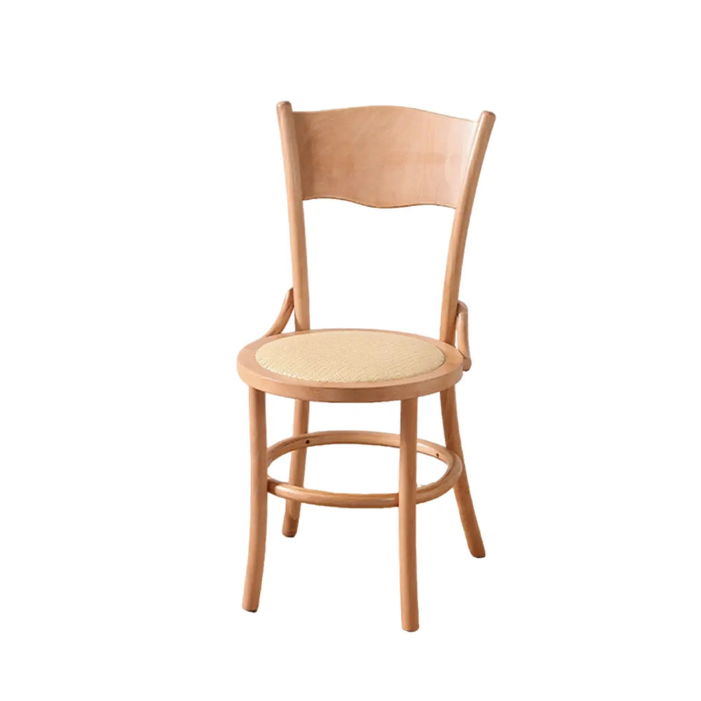 Mid-Century Modern Round Wood Dining Chair