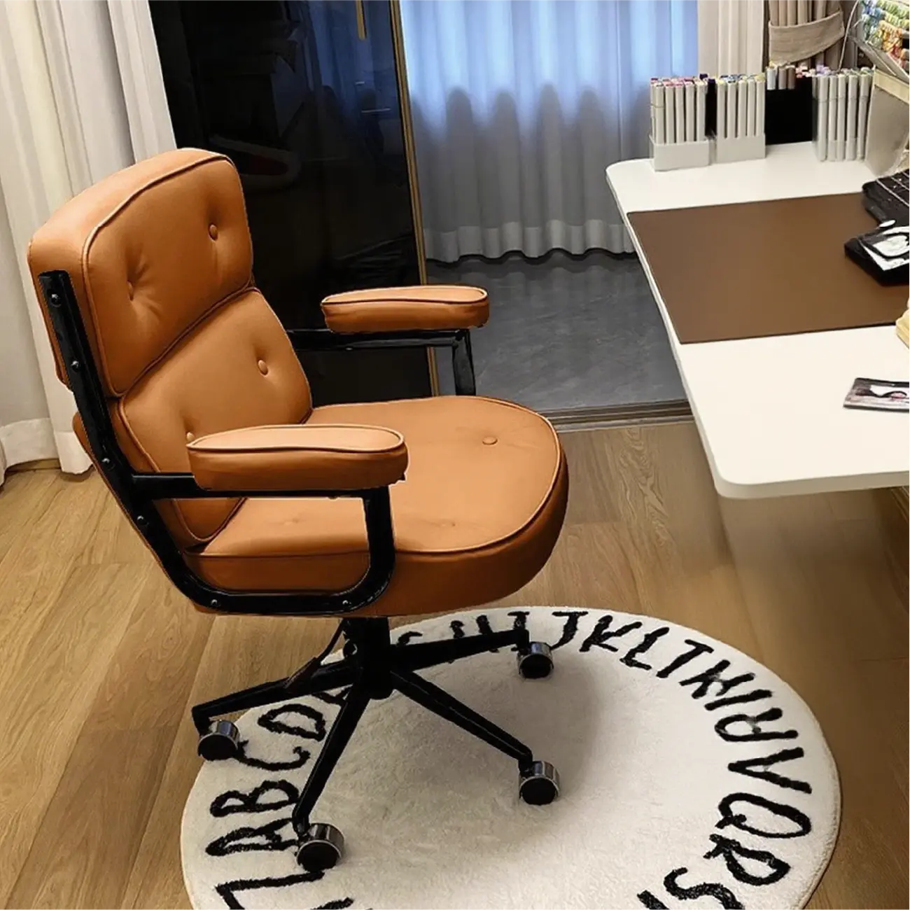 Modern Leather Adjustable Ergonomic Tilt Office Chair