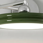2-Layer Round Swing Arm LED Wall Light Fixture for Bedroom
