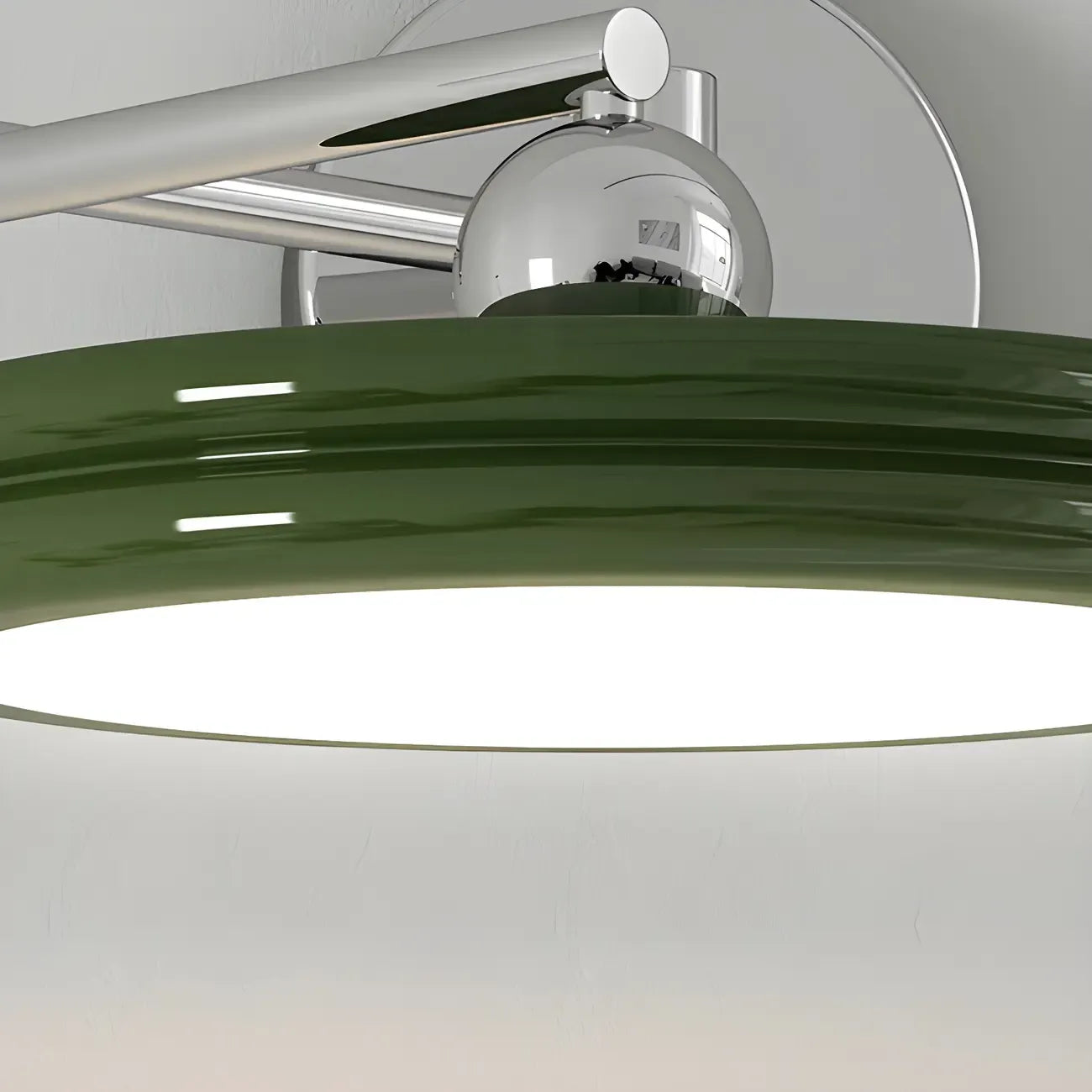2-Layer Round Swing Arm LED Wall Light Fixture for Bedroom