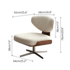 Modern Linen Swivel Accent Chair with Metal Base