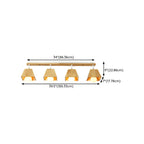 4-Light Wood Fixed Track Lighting Modern LED Adjustable Head