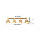 4-Light Wood Fixed Track Lighting Modern LED Adjustable Head