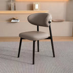 Modern Leather Wood Dining Chair Set of 2